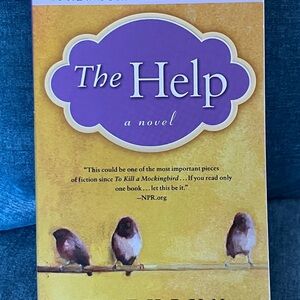The Help - Novel with Purple and Yellow Cover - Author: Kathryn Stockett